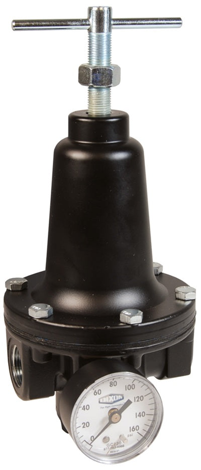 R119-12CG Watts by Dixon Valve | R119-Series | High-Flow Regulator | 1-1/2" Size | 500 SCFM | with Gauge | 2 - 125 PSIG Pressure Range
