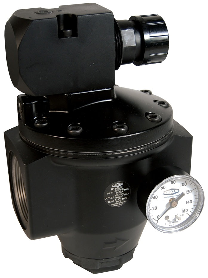 R18-C05RG by Dixon Valve | R18 Series 1 | Jumbo Regulator | 2" Port Size | 2000 SCFM | with Gauge | 5-125 PSI Pressure Range