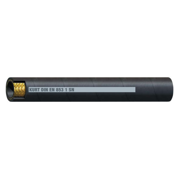 R1S-08 by Kurt Hydraulics | R1S Series | 1.50in ID x 0.81in ID | 2320 MAWP | 1-Wire Hydraulic Hose with Nitrile Tube and Neoprene Cover | SAE 100R1-S, DIN EN 853 1SN, Applicable MSHA Standards | Black | 330ft Reel