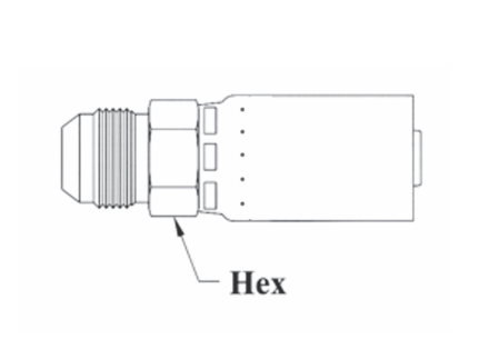 R508-8X8 by Couplamatic | R5 Series Coupling | 13/32" Hose ID x 3/4x16 Thread Size JIC 37° Male Solid | Straight | Trivalent Zinc Plating | Pack of 10
