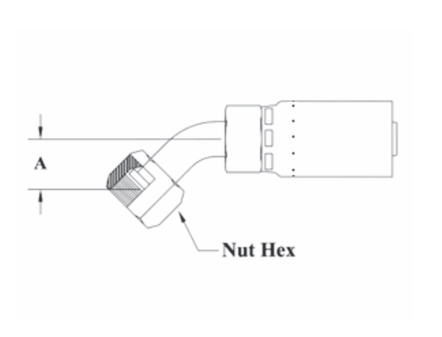 R531-6X6 by Couplamatic | R5 Series Coupling | 5/16" Hose ID x 11/16x16 Thread Size O-Ring Face Seal | ORF Female Swivel | 45° Elbow | Trivalent Zinc Plating | Pack of 10