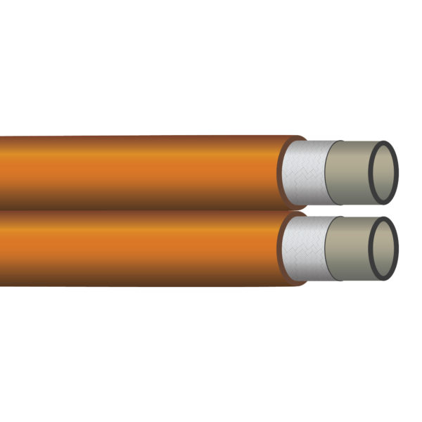 R7-08-TW-NC by Kurt Hydraulics | R7-NC Series | 0.50in ID x 0.76in ID | 2000 MAWP | Non-Conductive Thermoplastic Hydraulic Hose with Polyester Tube and Polyurethane Cover | SAE 100R7 | Orange | 250ft Reel