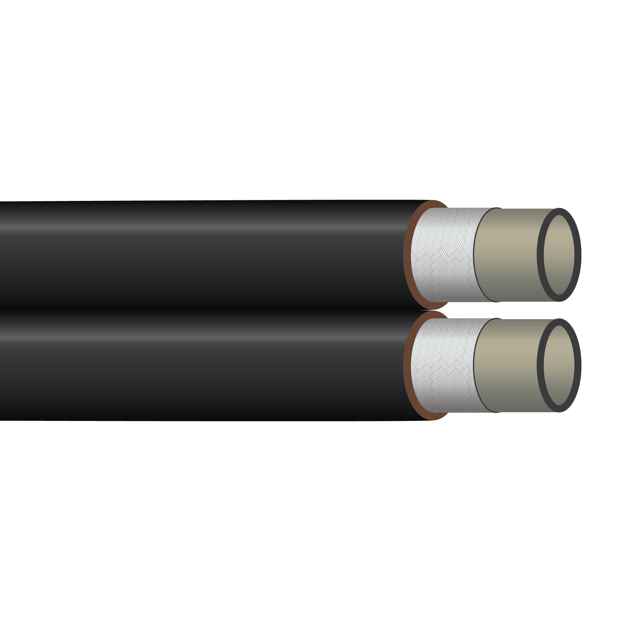 R7-06-TW by Kurt Hydraulics | R7 Series | 0.375in ID x 0.645in ID | 2250 MAWP | Thermoplastic Hydraulic Hose with Polyester Tube and Polyurethane Cover | SAE 100R7 | Black | 250ft Reel