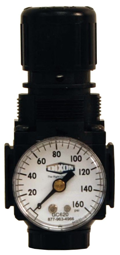 R72G-3RG by Dixon Valve | R72G Series 1 | Sub-Compact Regulator | 3/8" Port Size | 70 SCFM | with Gauge | 5-150 PSI Pressure Range