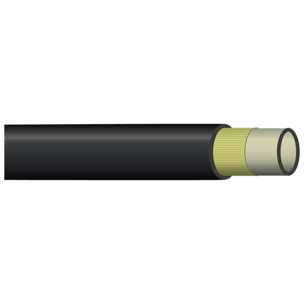 R8-08 by Kurt Hydraulics | R8 Series | 0.50in ID x 0.76in ID | 3500 MAWP | Thermoplastic Hydraulic Hose with Polyester Tube and Polyurethane Cover | SAE 100R8 | Black | 300ft Reel