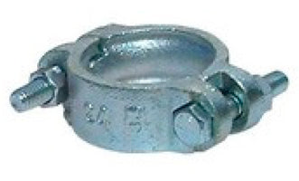 R88DB-12-DP by Midland | Heavy Duty Buchanan Double Bolt Clamp | R88 Series | Size: 1-1/8" | Clamp Range: 1-1/8" to 1-1/4" | Zinc Plated Ductile Iron Band / Zinc Plated Carbon Steel Bolt