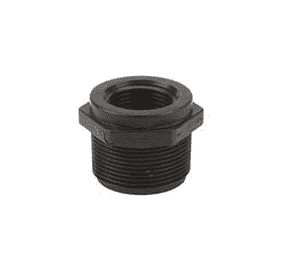 RB150-100 by Banjo | Pipe Fitting for Pipe Reducing Bushings | 1-1/2" Male NPT x 1" Female NPT | 300 PSI | Polypropylene | Pack of 10