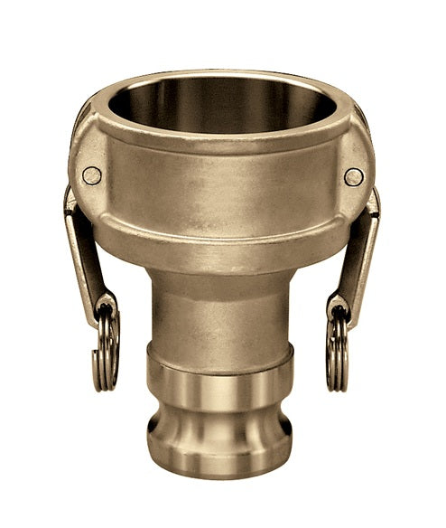 RDA-B4030 by Kuriyama | RDA-B Series | Part DA | Cam & Groove Adapter | 4" Coupler x 3" Adapter | Brass
