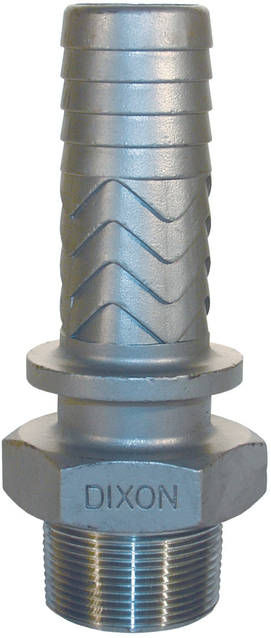 RMS26 by Dixon Valve | Boss® Male Stem | 2" Male NPT x 2" Hose Barb | 316 Stainless Steel