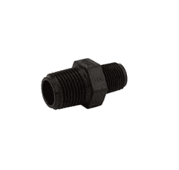 RN050-038 by Banjo | Pipe Fitting for Reducing Nipples | 1/2" Male NPT x 3/8" Male NPT | 300 PSI | Polypropylene | Pack of 10