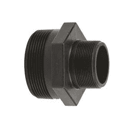 RN300-200 by Banjo | Pipe Fitting for Reducing Nipples | 3" Male NPT x 2" Male NPT | 300 PSI | Polypropylene