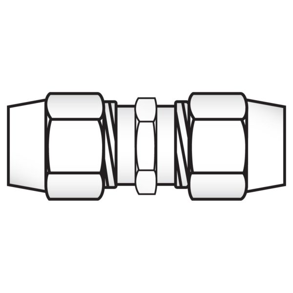770012 by Kurt Hydraulics | Rubber Hose Air Brake Complete Union | Hose Mender | 1/2" Hose to 3/4-20" Pipe