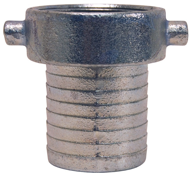 S62 by Dixon Valve | King Short Shank Suction Hose Coupling | Female Fitting | 6" Female NPSM x 6" Hose ID | Plated Iron Shank & Nut