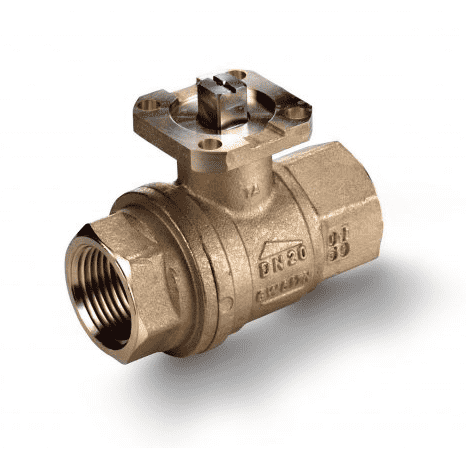 S64D39 by RuB Inc. | Ball Valve For Actuation | 1/2" Female NPT x 1/2" Female NPT | with Stainless Steel Trim | Brass | Pack of 32