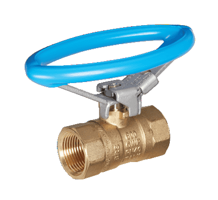 S71D43 by RuB Inc. | Standard Port 2-Way Ball Valve | 1/2" Female NPT x 1/2" Female NPT | with Oval Handle | Brass | Pack of 11