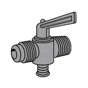 B-363-06-04 Breco by Foster | Check Valve | 3/8" Tube Compression x 1/4" Male NPTF Thread | Brass