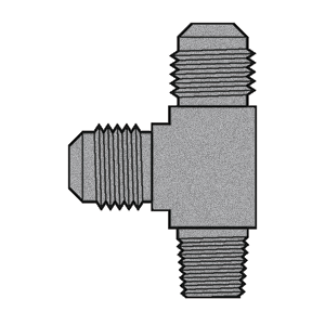 B-351-08-06-08 Breco by Foster | 1/2" Male SAE 45° Flare x 3/8" Male NPTF Thread x 1/2" Male SAE 45° Flare | Tee