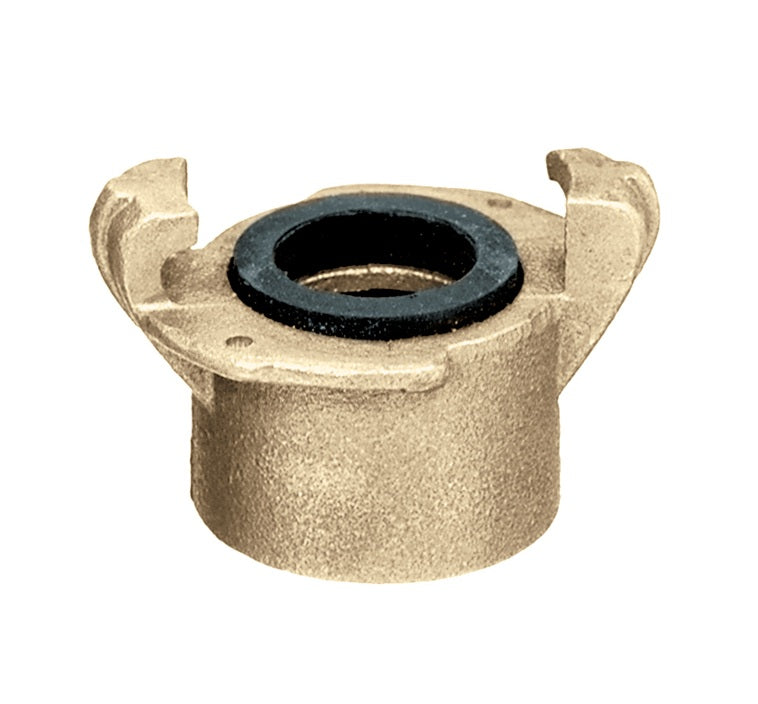 SB-BR3 by Kuriyama | SB-AL Series | Sandblast Threaded Hose Coupling | Two Lug | Full Flow | 1-1/4" Hose ID | 2-3/8" Hose OD | 1-1/2" Female NPT | Brass