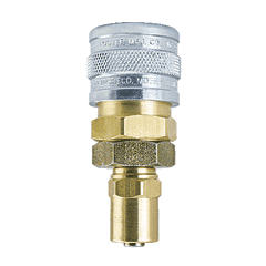 BLSB7-3 by ZSi-Foster | Quick Disconnect | 1-Way Manual Socket | 1/4" ID x 5/8 OD" | Ball Lock | Reusable Hose End