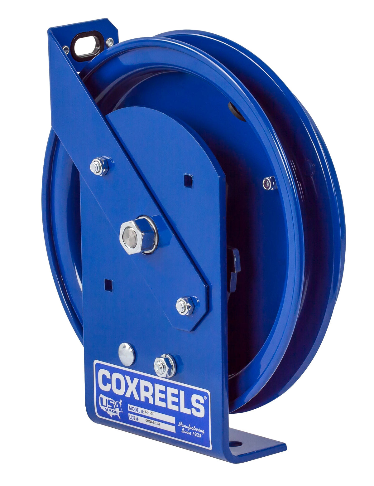 SDL-100 by Coxreels | SD Series | Spring Driven Static Discharge Cable Reel | Steel | 100ft Capacity, Cable Not Included