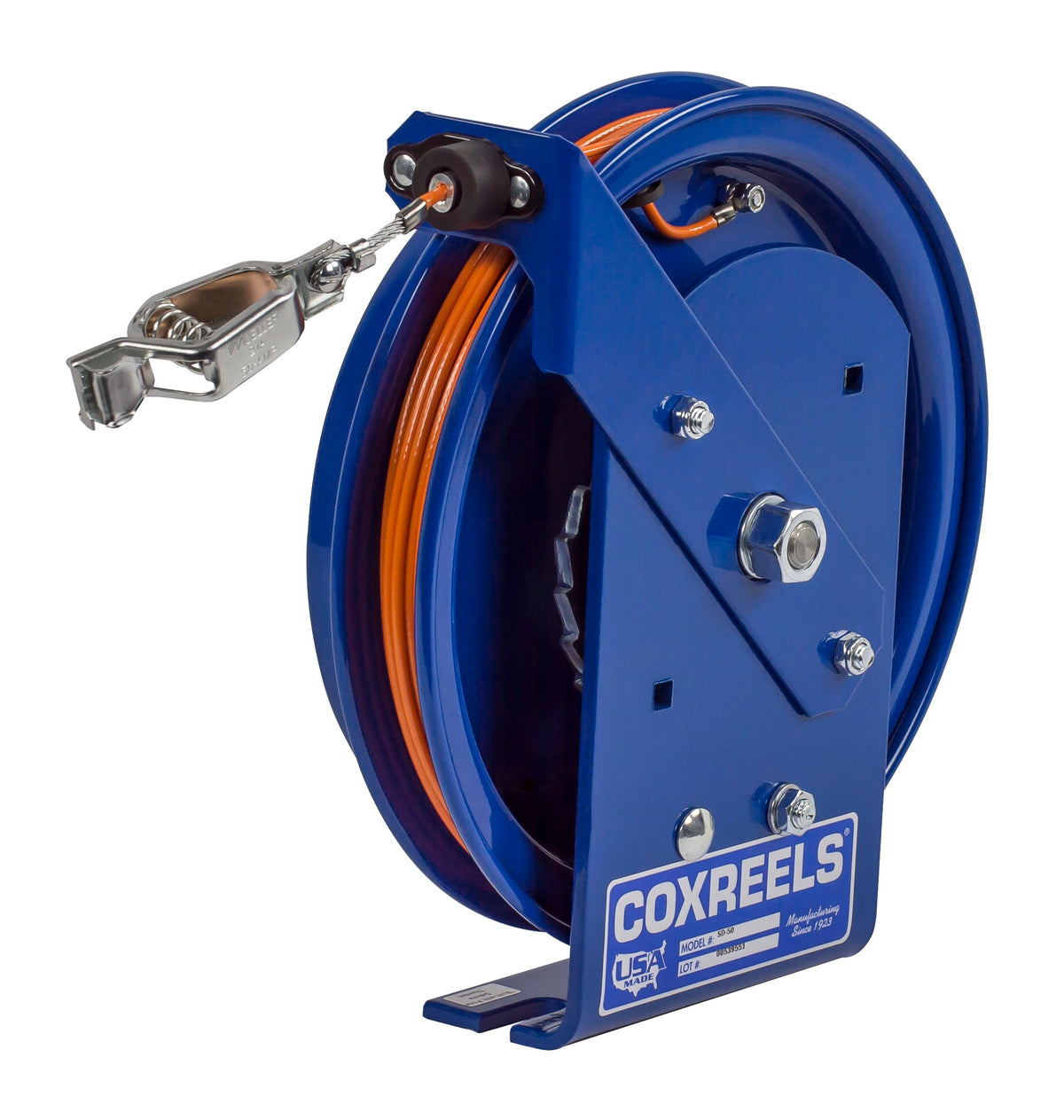 SD-100 by Coxreels | SD Series | Spring Driven Static Discharge Cable Reel | Steel | 100ft Cable Included