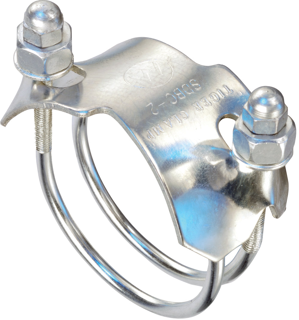SDBC-8 Tigerflex® by Kuriyama | SDBC Series | Counterclockwise Spiral Double Bolt Clamp | 8" Size | Zinc Plated Carbon Steel