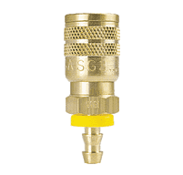 SG1513 by ZSi-Foster | Quick Disconnect | 1-Way Manual Sleeve Guard Socket | 1/4" ID | Push-On Hose Stem | Brass