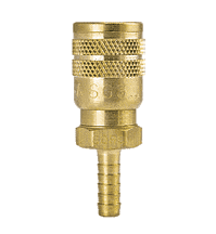 SG3603 by ZSi-Foster | Quick Disconnect | 1-Way Manual Sleeve Guard Socket | 1/4" ID | Hose Stem | Brass