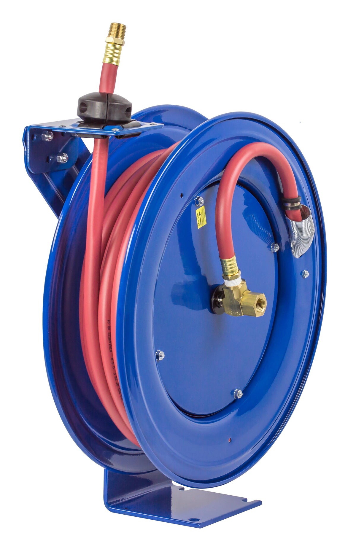 SH-N-535 by Coxreels | SH Series | 300 PSI Spring Driven Hose Reel | 3/4" Hose ID, 3/4" FNPT Inlet x 3/4" MNPT Hose End | Steel | 35ft PVC Hose Included