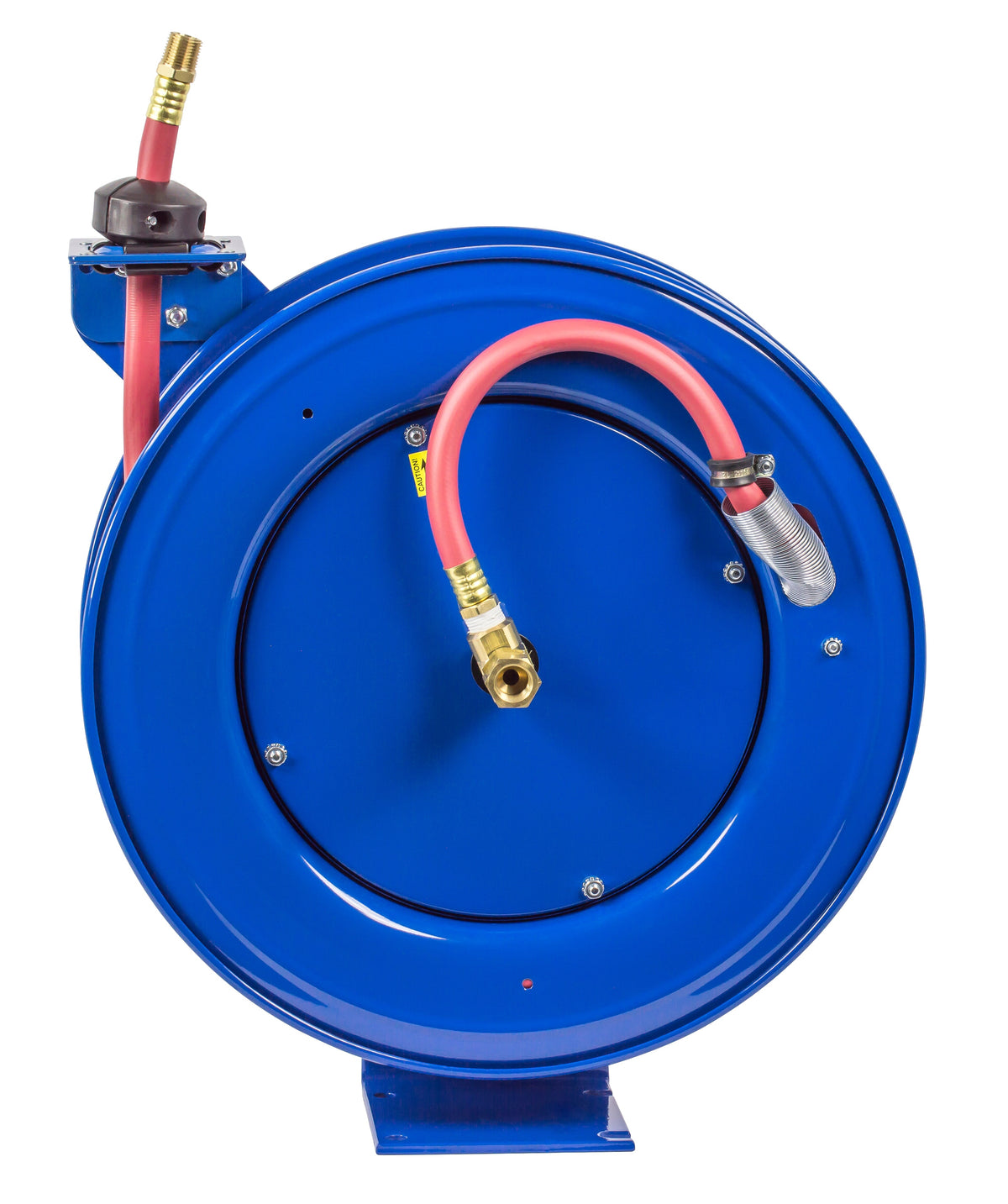SH-N-475 by Coxreels | SH Series | 300 PSI Spring Driven Hose Reel | 1/2" Hose ID, 1/2" FNPT Inlet x 1/2" MNPT Hose End | Steel | 75ft PVC Hose Included