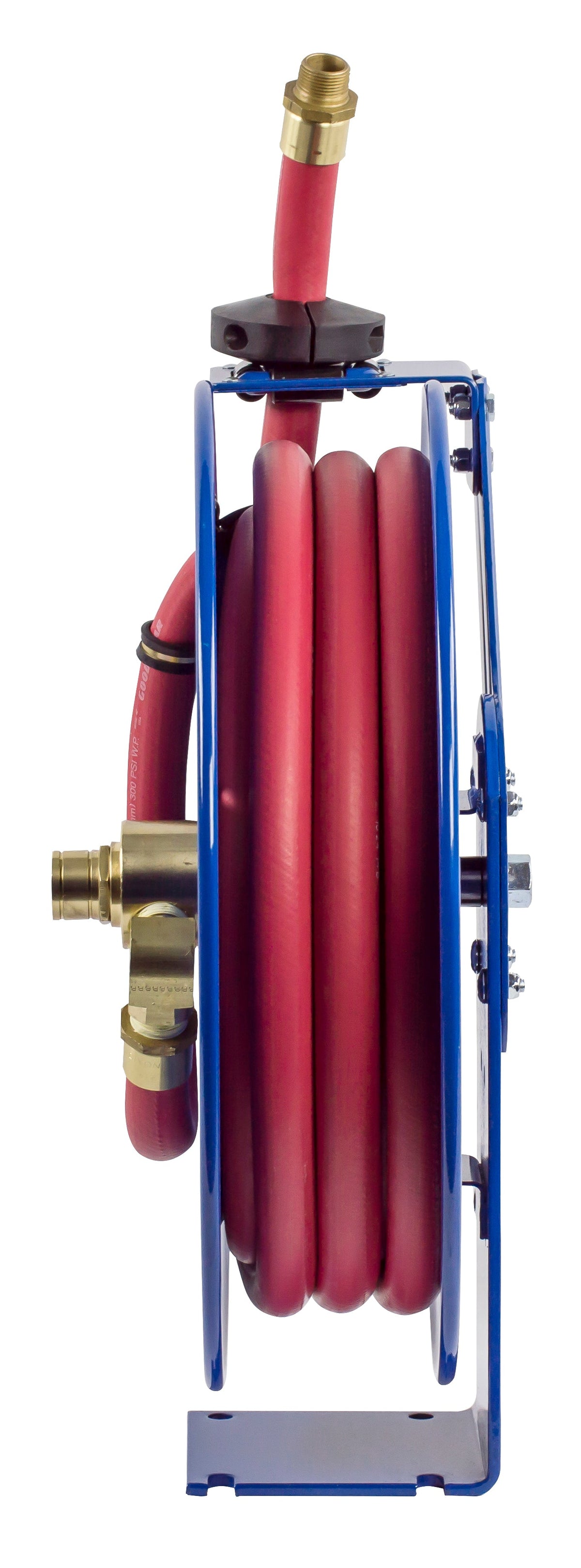 EZ-SHF-525 by Coxreels | EZ-SH-Fuel Series | 300 PSI EZ-Coil Safety Spring Driven Hose Reel for Fuel | 3/4" Hose ID, 3/4" FNPT Inlet x 3/4" MNPT Hose End | Steel | 25ft Nitrile Rubber Hose Included