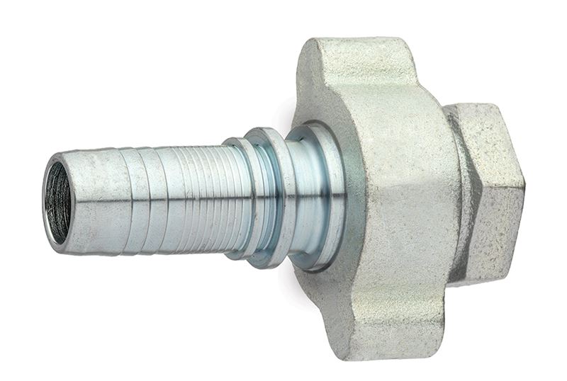 SHGJ-CR150 Alfagomma by Kuriyama | Female Crimp Ground Joint with Wing Nut and Female NPT Spud | for 1-1/2" Hose ID 