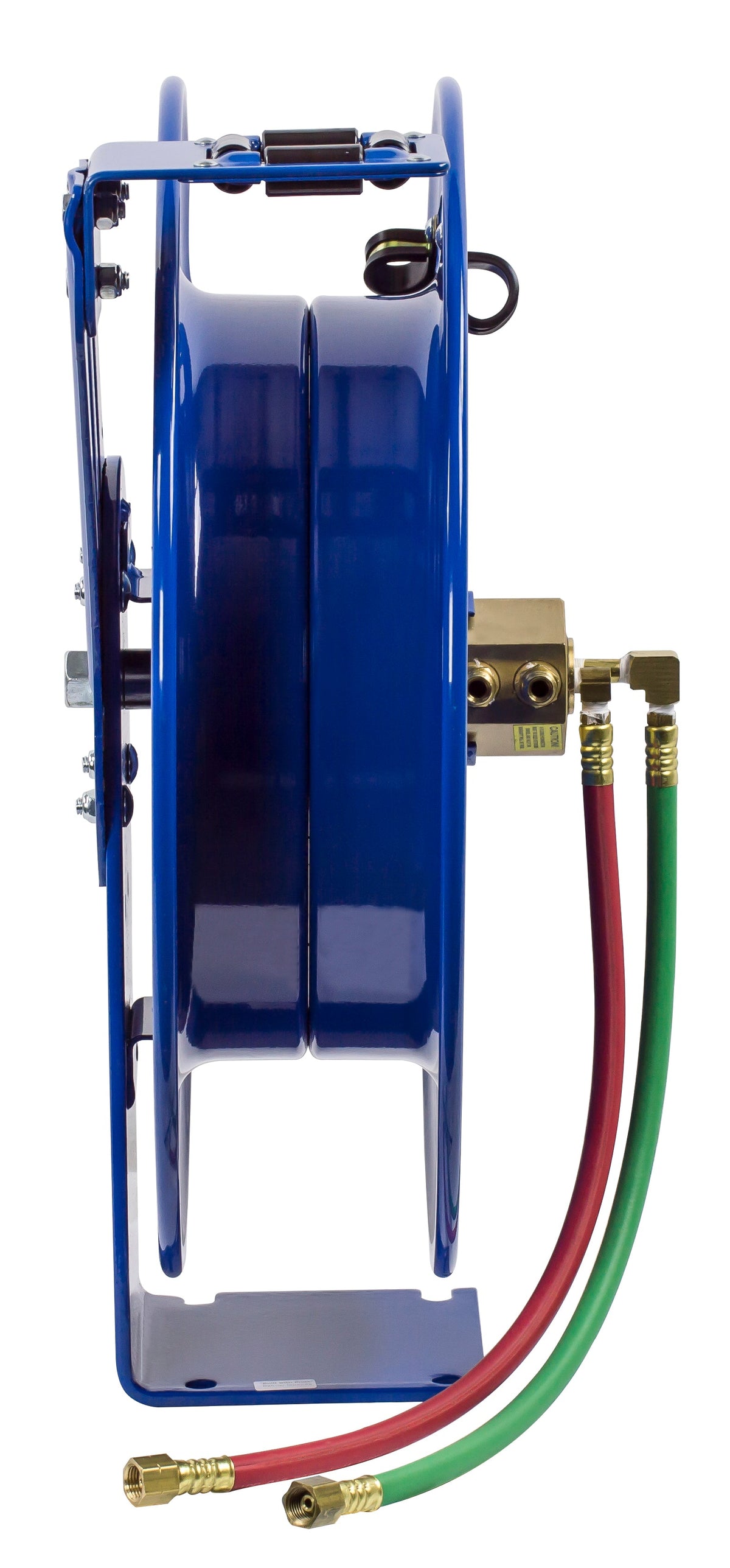 SHWL-N-175 by Coxreels | SHW Series | 200 PSI Dual Hose Spring Driven Hose Reel for Oxy-Acetylene Welding | 1/4" Hose ID, 1/4" FNPT Inlet | Steel | 75ft Capacity, Hose Not Included