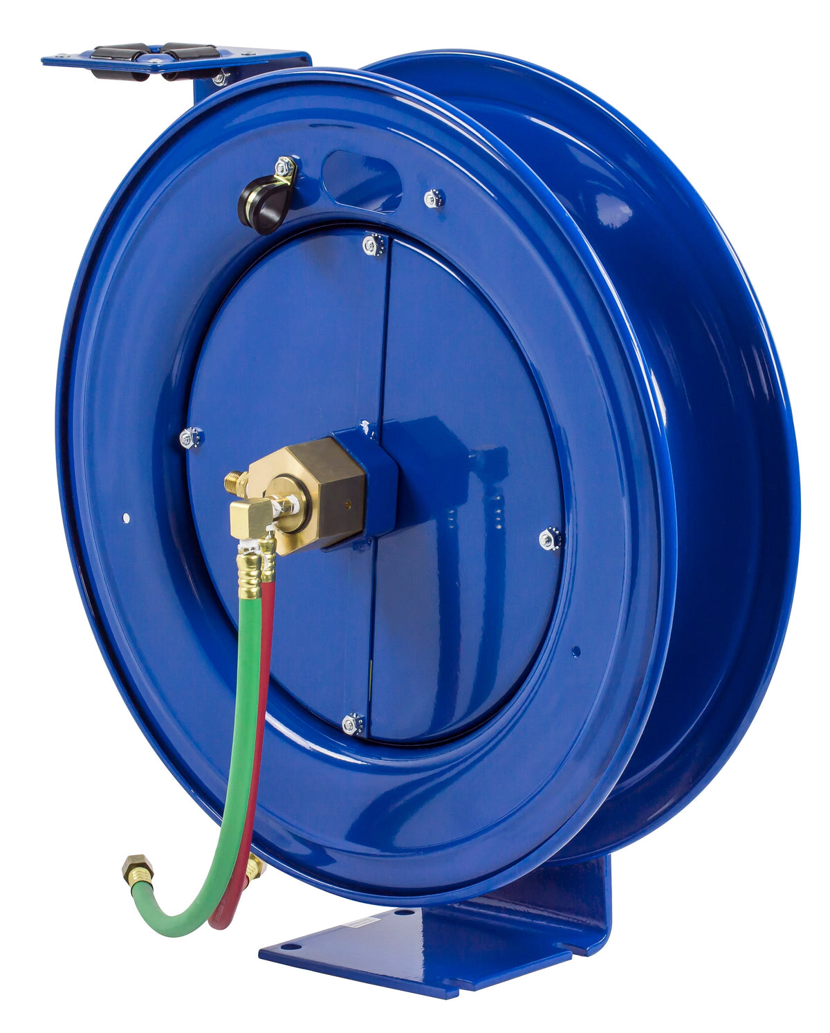 SHWL-N-160 by Coxreels | SHW Series | 200 PSI Dual Hose Spring Driven Hose Reel for Oxy-Acetylene Welding | 1/4" Hose ID, 1/4" FNPT Inlet | Steel | 60ft Capacity, Hose Not Included