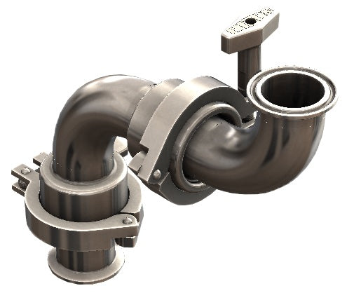 SJSS250ECC150 Dixon Valve SJSS Series Sanitary Swivel - 2-1/2" - Style 50 - Clamp Ends - EPDM - 316L Stainless Steel
