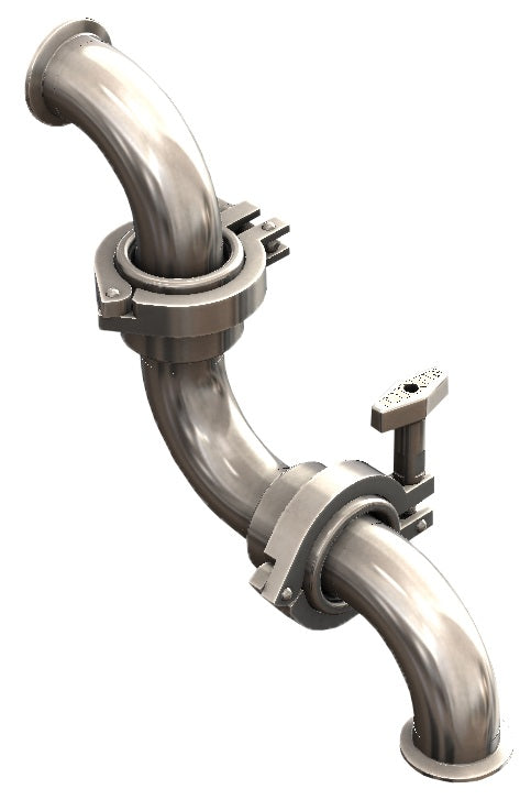 SJSS100ECC170 Dixon Valve SJSS Series Sanitary Swivel - 1" - Style 70 - Clamp Ends - EPDM - 316L Stainless Steel