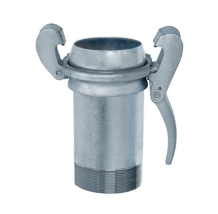 SLB-MP600 by Kuriyama | SLB-MP Series | SPHERE LOCK™ Bauer Coupling with Locking Lever Ring | Type B | 6" Male Ball x 6" Male NPT | Galvanized Steel