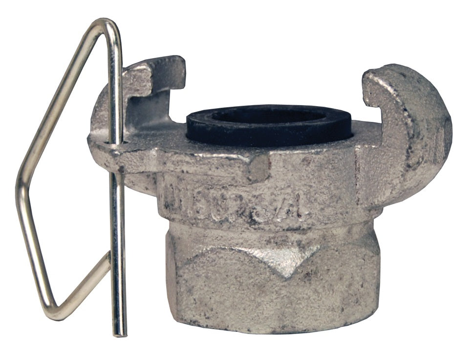 SL100F Sure-Lock® by Dixon Valve | Pneumatic Fitting | Small Head Coupling | Chicago Style x 1" Female NPT | Iron
