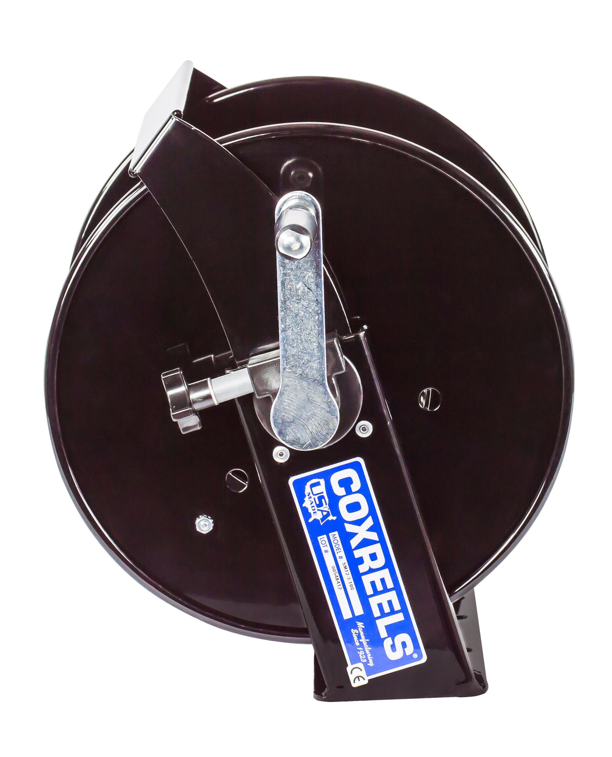 SM17-3-250 by Coxreels | SM Series | 4,000 PSI Swivel Mount Hand Crank Hose Reel | 3/8" Hose ID, 3/8" FNPT Inlet | Steel | 250ft Capacity, Hose Not Included