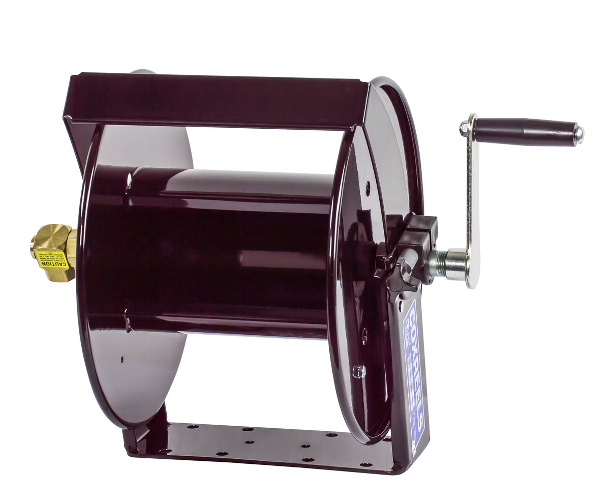 SM17-4-125 by Coxreels | SM Series | 4,000 PSI Swivel Mount Hand Crank Hose Reel | 1/2" Hose ID, 1/2" FNPT Inlet | Steel | 125ft Capacity, Hose Not Included
