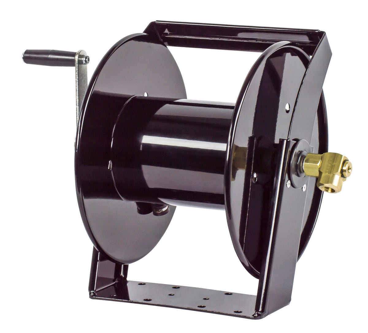 SM17-4-125 by Coxreels | SM Series | 4,000 PSI Swivel Mount Hand Crank Hose Reel | 1/2" Hose ID, 1/2" FNPT Inlet | Steel | 125ft Capacity, Hose Not Included