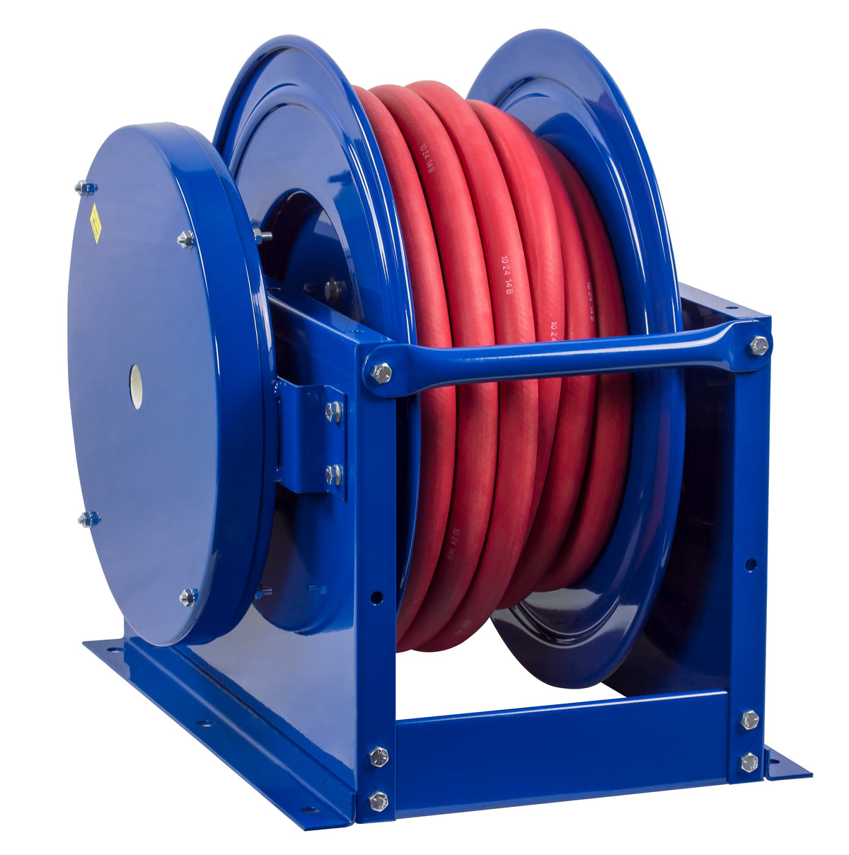 SLPF-550 by Coxreels | SP-Fuel Series | 300 PSI Spring Driven Hose Reel for Fuel | 3/4" Hose ID, 3/4" FNPT Inlet x 3/4" MNPT Hose End | Steel | 50ft PVC Hose Included