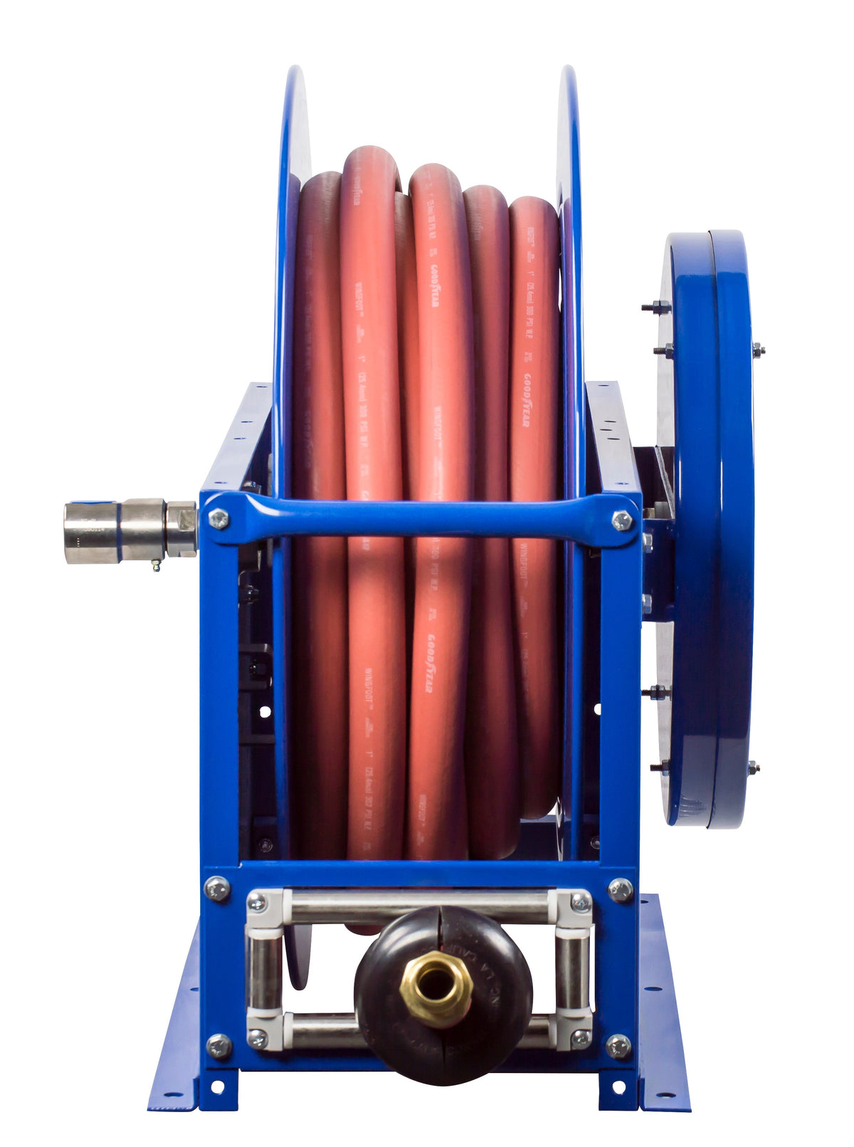 SLP-650 by Coxreels | SP Series | 300 PSI Spring Driven Hose Reel | 1" Hose ID, 1" FNPT Inlet x 1" MNPT Hose End | Steel | 50ft PVC Hose Included