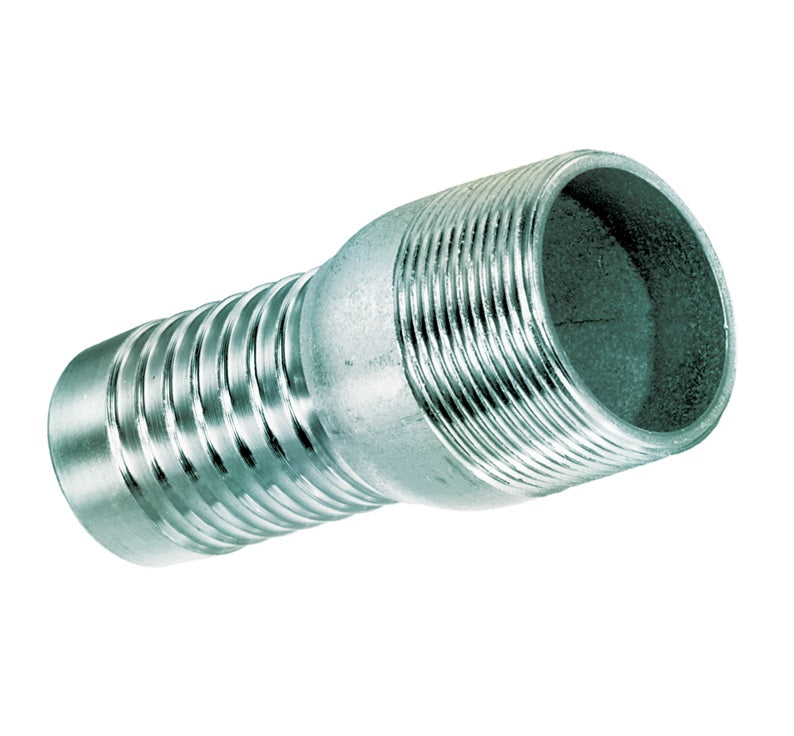 SPN400 by Kuriyama | SPN Series | Combination Hose Nipple | 4" Male NPT x 4" Hose Barb | Zinc Plated Steel