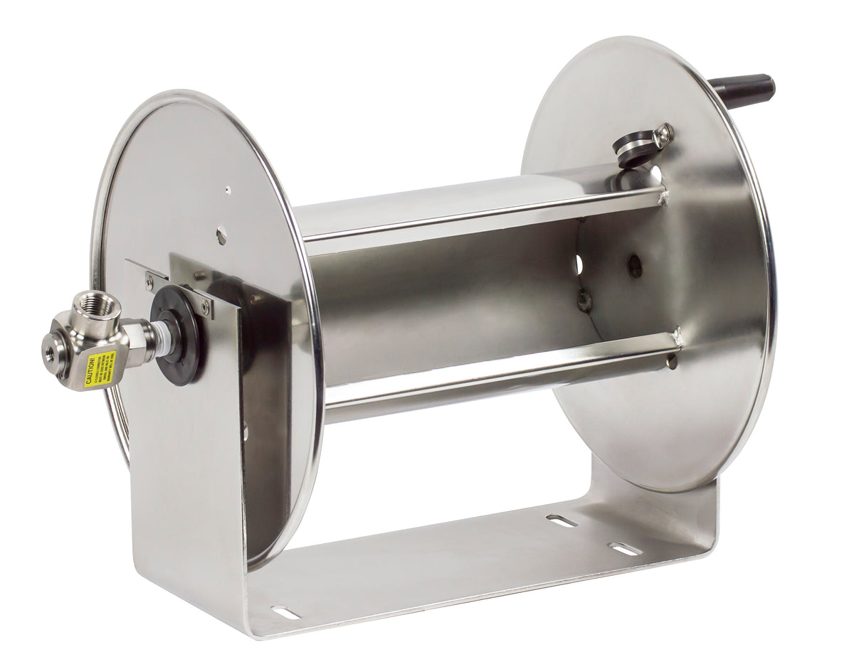 117-5-100-SS by Coxreels | 100-SS Series | 4,000 PSI Hand Crank Hose Reel | 3/4" Hose ID, 3/4" FNPT Inlet | Stainless Steel | 100ft Capacity, Hose Not Included