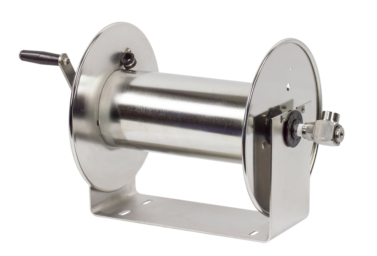 117-5-100-SS by Coxreels | 100-SS Series | 4,000 PSI Hand Crank Hose Reel | 3/4" Hose ID, 3/4" FNPT Inlet | Stainless Steel | 100ft Capacity, Hose Not Included