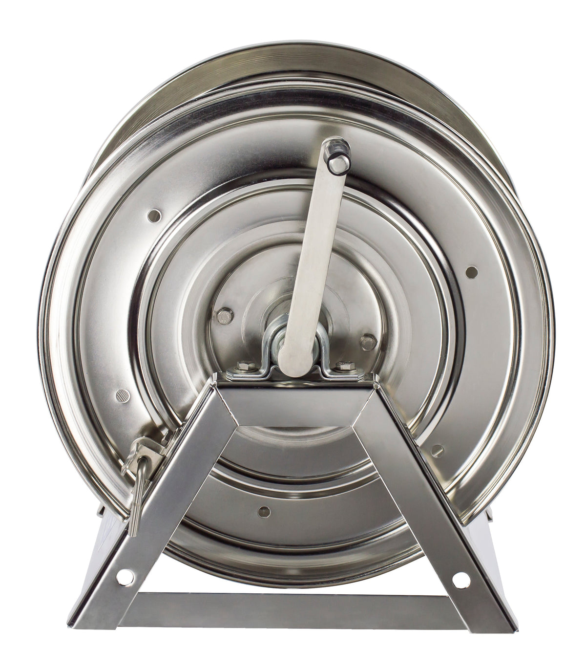 1125-4-200-SS by Coxreels | 1125-SS Series | 3,000 PSI Hand Crank Hose Reel | 1/2" Hose ID, 1/2" FNPT Inlet | Stainless Steel | 200ft Capacity, Hose Not Included