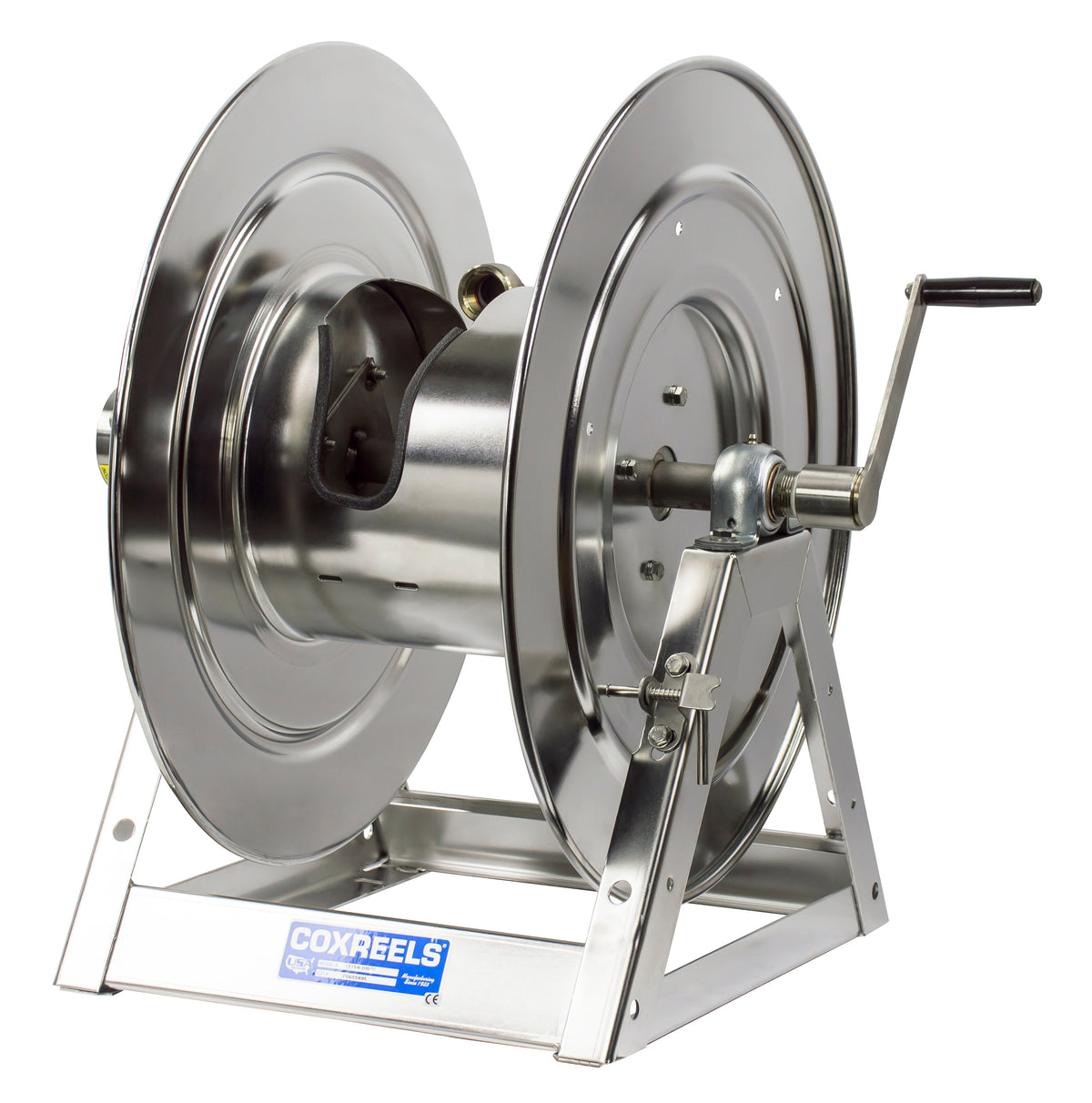 1175-6-200-SS by Coxreels | 1175-SS Series | 3,000 PSI Hand Crank Hose Reel | 1" Hose ID, 1" FNPT Inlet | Stainless Steel | 200ft Capacity, Hose Not Included