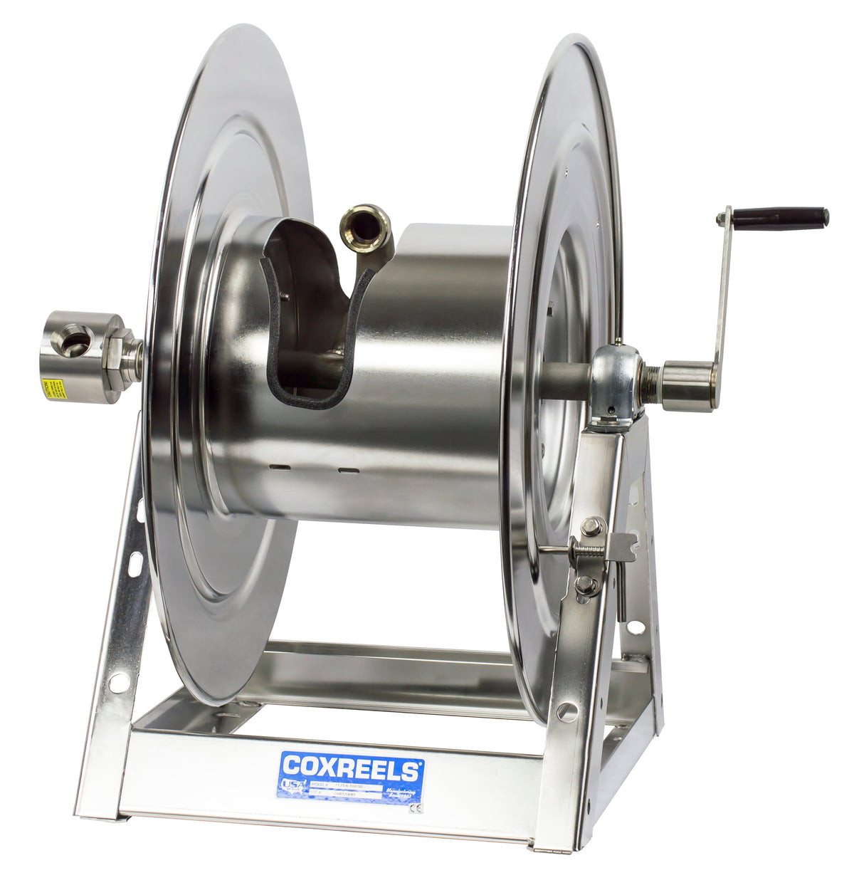 1175-6-100-SS by Coxreels | 1175-SS Series | 3,000 PSI Hand Crank Hose Reel | 1" FNPT Inlet | Stainless Steel | 100ft Capacity, Hose Not Included