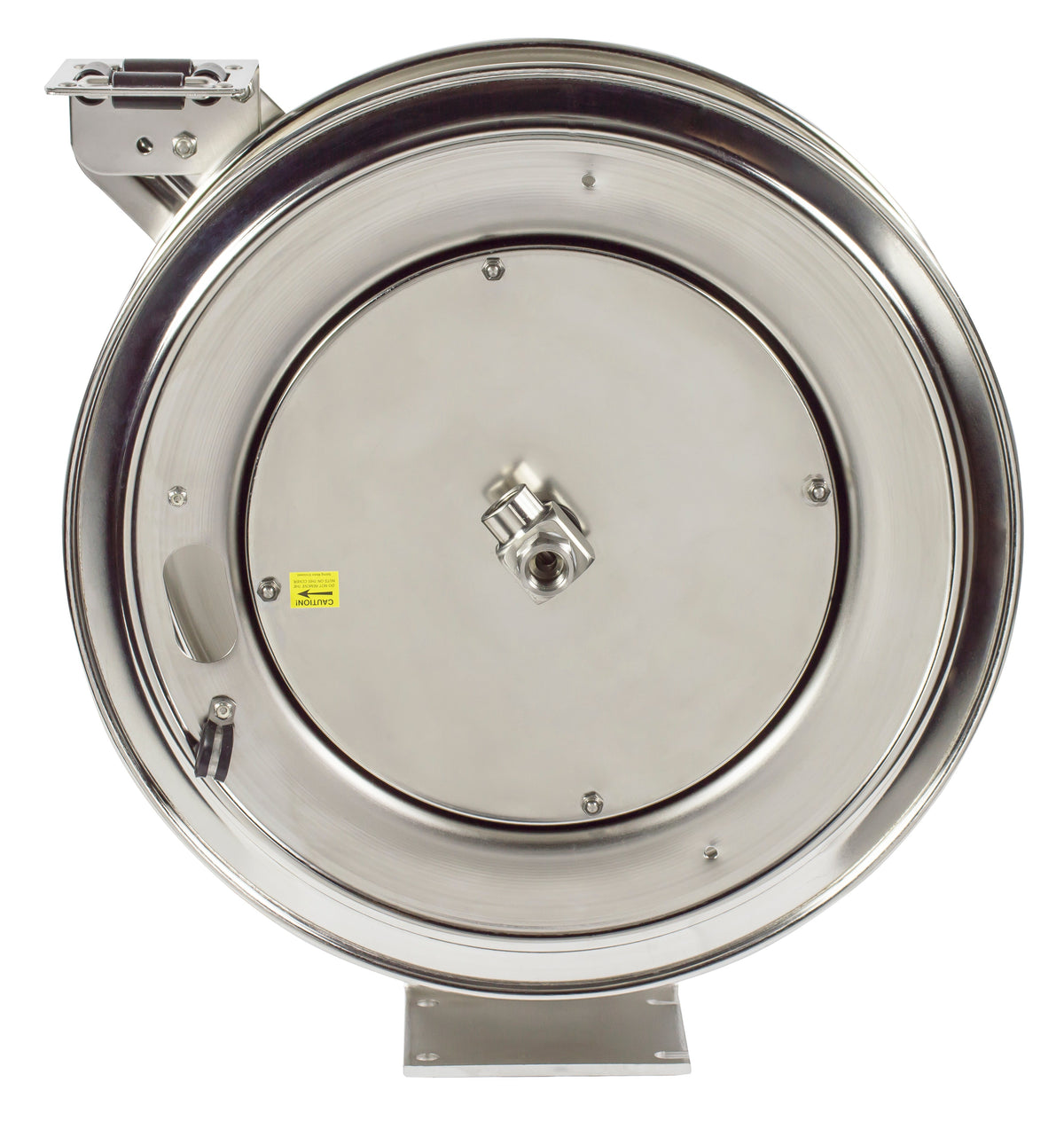 MPL-N-350-SS by Coxreels | MP-SS Series | 3,000 PSI Spring Driven Hose Reel | 3/8" Hose ID, 3/8" FNPT Inlet | Stainless Steel | 50ft Capacity, Hose Not Included